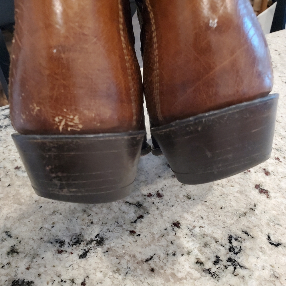 Men's Tony Lama Ostrich Boots, Size 10 1/2 D. Brown. - Picture 12 of 12